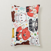 Naadloze bosdieren accent kussen (Voorkant(Verticaal))