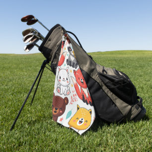 Naadloze bosdieren golfhanddoek