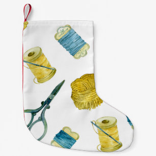 Naadloze breibrei kleine kerstsok