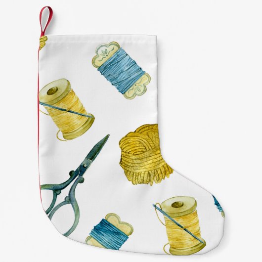 Naadloze breibrei kleine kerstsok (Voorkant)