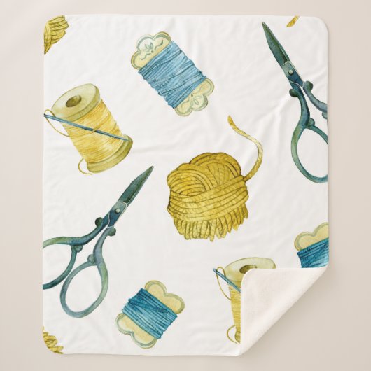 Naadloze breibrei sherpa deken (Voorkant)