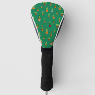 Naadloze cactus Patroon, vormen en patronen Golfheadcover