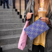 Naadloze caleidoscoop blauw wit student kunstenaar etui