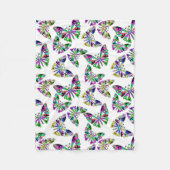 Naadloze cartoon kinder  abstract buttefly patroon fleece deken (Voorkant)