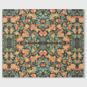 Naadloze  chaotische decoratieve abstracte flora cadeaupapier (Vlak)