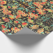 Naadloze  chaotische decoratieve abstracte flora cadeaupapier (Hoek)