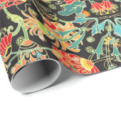 Naadloze  chaotische decoratieve abstracte flora cadeaupapier (Rol Hoek)