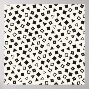 Naadloze chaotische patronen. Willekeurig versprei Poster