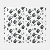 Naadloze Ciak Pattern met bioscoopsymbolen en klap Fleece Deken (Voorkant (Horizontaal))