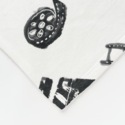 Naadloze Ciak Pattern met bioscoopsymbolen en klap Fleece Deken (Hoek)