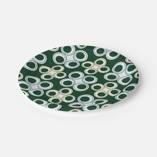 Naadloze cirkels papieren Borden Papieren Bordje (Gekanteld)