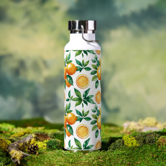 Naadloze citrusboom | Citroen- en sinaasappelpatro Waterfles