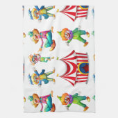 Naadloze clowns en circustent theedoek (Verticaal)