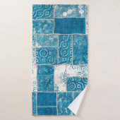 Naadloze collage van patchwork, mix het quilpatroo badhanddoek (Badhanddoek)