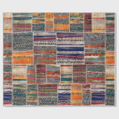 Naadloze collage van patchwork, mix het quilpatroo cadeaupapier (Vlak)