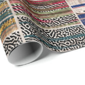 Naadloze collage van patchwork, mix het quilpatroo cadeaupapier (Rol Hoek)