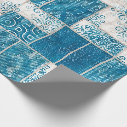 Naadloze collage van patchwork, mix het quilpatroo cadeaupapier (Hoek)