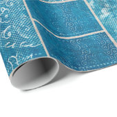 Naadloze collage van patchwork, mix het quilpatroo cadeaupapier (Rol Hoek)