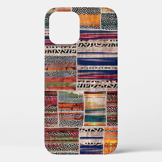 Naadloze collage van patchwork, mix het quilpatroo Case-Mate iPhone case (Achterkant)