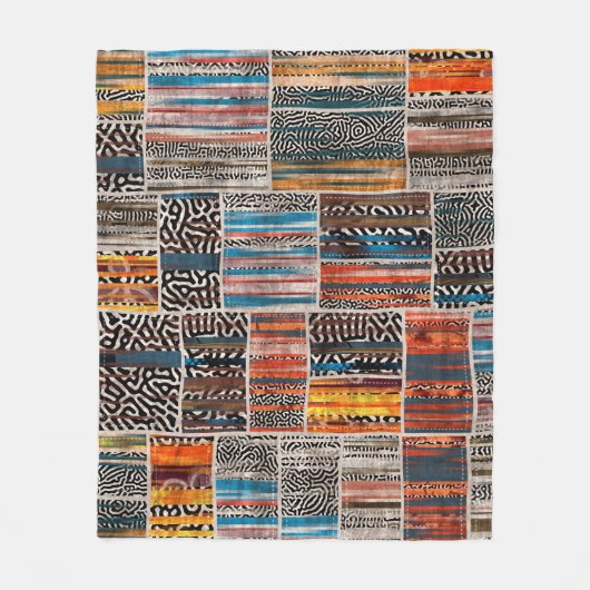 Naadloze collage van patchwork, mix het quilpatroo fleece deken (Voorkant)