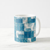 Naadloze collage van patchwork, mix het quilpatroo koffiemok (Voorkant rechts)