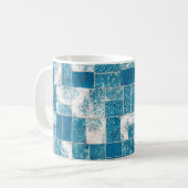 Naadloze collage van patchwork, mix het quilpatroo koffiemok (Voorkant links)
