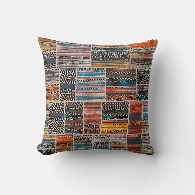 Naadloze collage van patchwork, mix het quilpatroo kussen (Voorkant)
