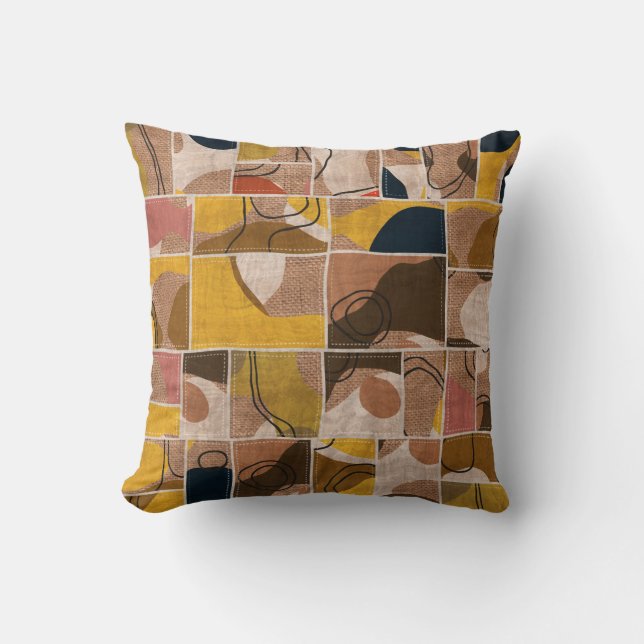 Naadloze collage van patchwork, mix het quilpatroo kussen (Voorkant)