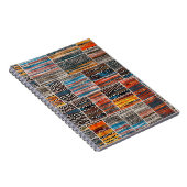 Naadloze collage van patchwork, mix het quilpatroo notitieboek (Rechterzijde)