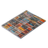 Naadloze collage van patchwork, mix het quilpatroo notitieboek (Linkerzijde)