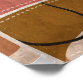 Naadloze collage van patchwork, mix het quilpatroo poster (Hoek)