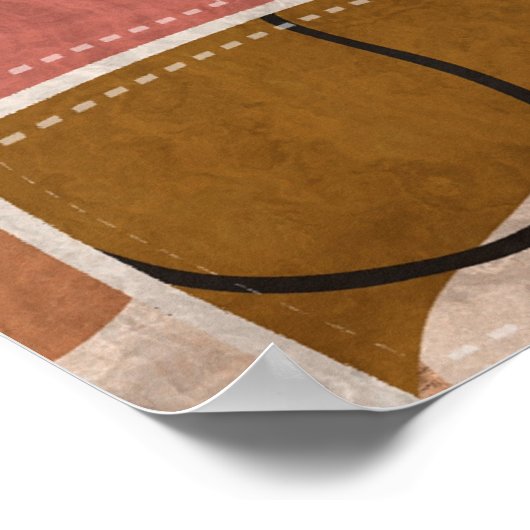 Naadloze collage van patchwork, mix het quilpatroo poster (Hoek)