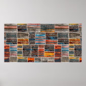 Naadloze collage van patchwork, mix het quilpatroo poster (Voorkant)