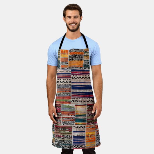 Naadloze collage van patchwork, mix het quilpatroo schort (Gedragen)