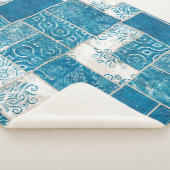 Naadloze collage van patchwork, mix het quilpatroo sherpa deken (3/4)
