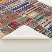 Naadloze collage van patchwork, mix het quilpatroo sherpa deken (3/4)