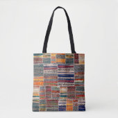 Naadloze collage van patchwork, mix het quilpatroo tote bag (Voorkant)