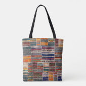 Naadloze collage van patchwork, mix het quilpatroo tote bag (Achterkant)