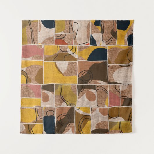 Naadloze collage van patchwork, mix het quilpatroo wandkleed (Voorkant)