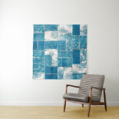 Naadloze collage van patchwork, mix het quilpatroo wandkleed (In Situ (horizontaal))