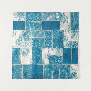 Naadloze collage van patchwork, mix het quilpatroo wandkleed