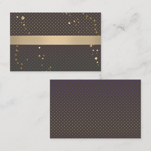 Naadloze confetti cirkels bruine chocolade cacao p visitekaartje (Voorkant / Achterkant)
