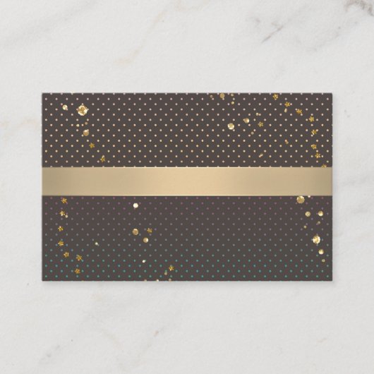 Naadloze confetti cirkels bruine chocolade cacao p visitekaartje (Voorkant)