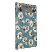 Naadloze Daisy Flower Pattern op Blauw Mini Klembord (Schuin)