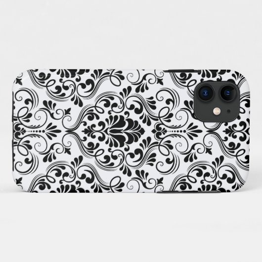 Naadloze Damask Case-Mate iPhone Case (Achterkant (horizontaal))