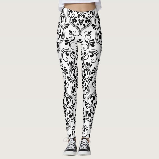 Naadloze Damask Leggings (Voorkant)