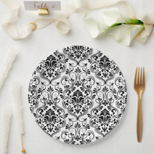 Naadloze Damask Papieren Bordje
