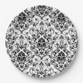 Naadloze Damask Papieren Bordje (Voorkant)