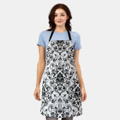 Naadloze Damask Schort (Gedragen)