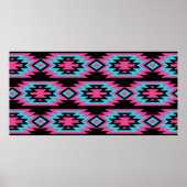 naadloze decoratieve etnische patronen. Americ Poster (Voorkant)